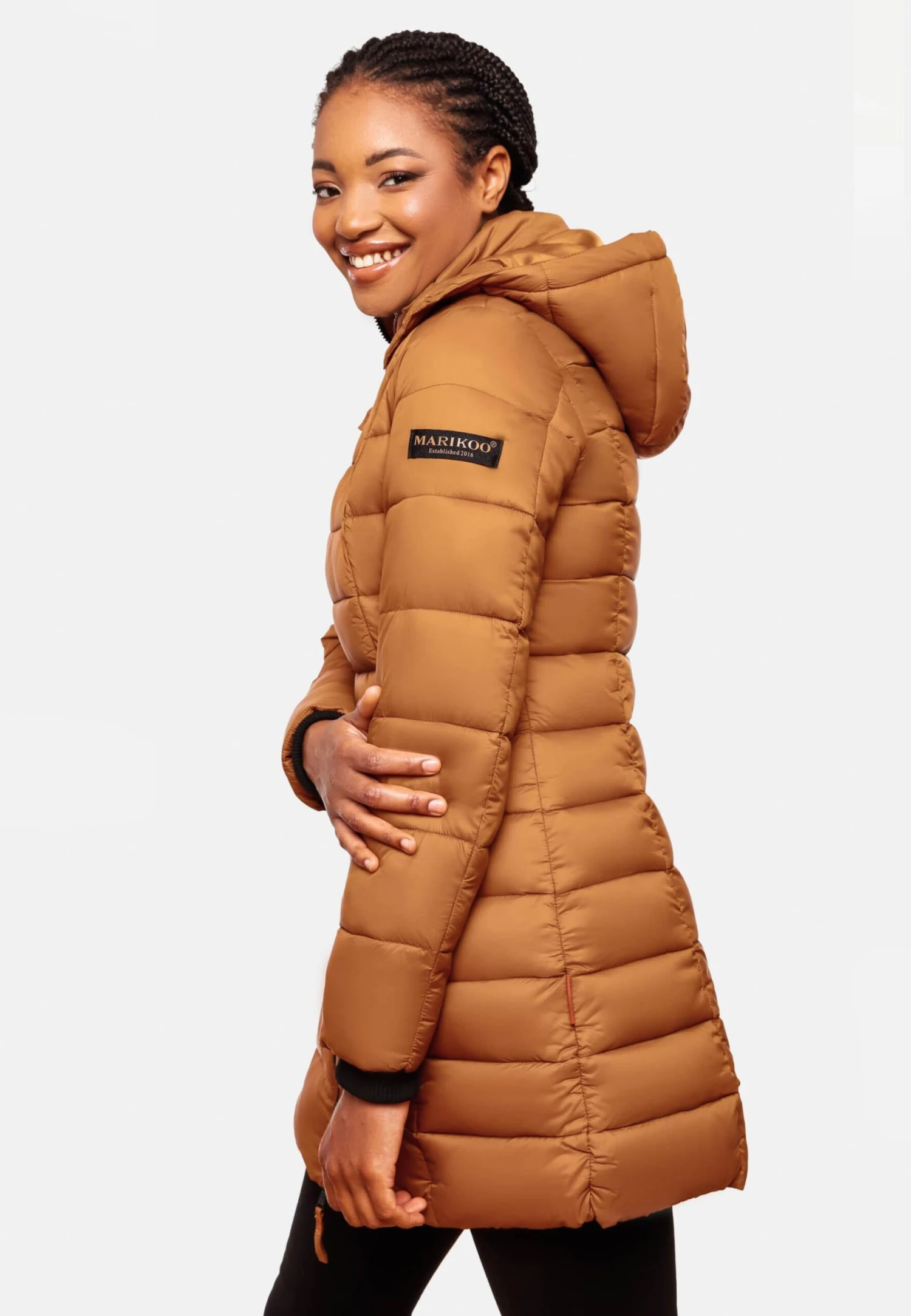 Marikoo Korte Mantels Wintermantel Abendsternchen Dames Lichtbruin 8 Marikoo Korte Mantels Wintermantel Abendsternchen Dames Lichtbruin - Afbeelding 6