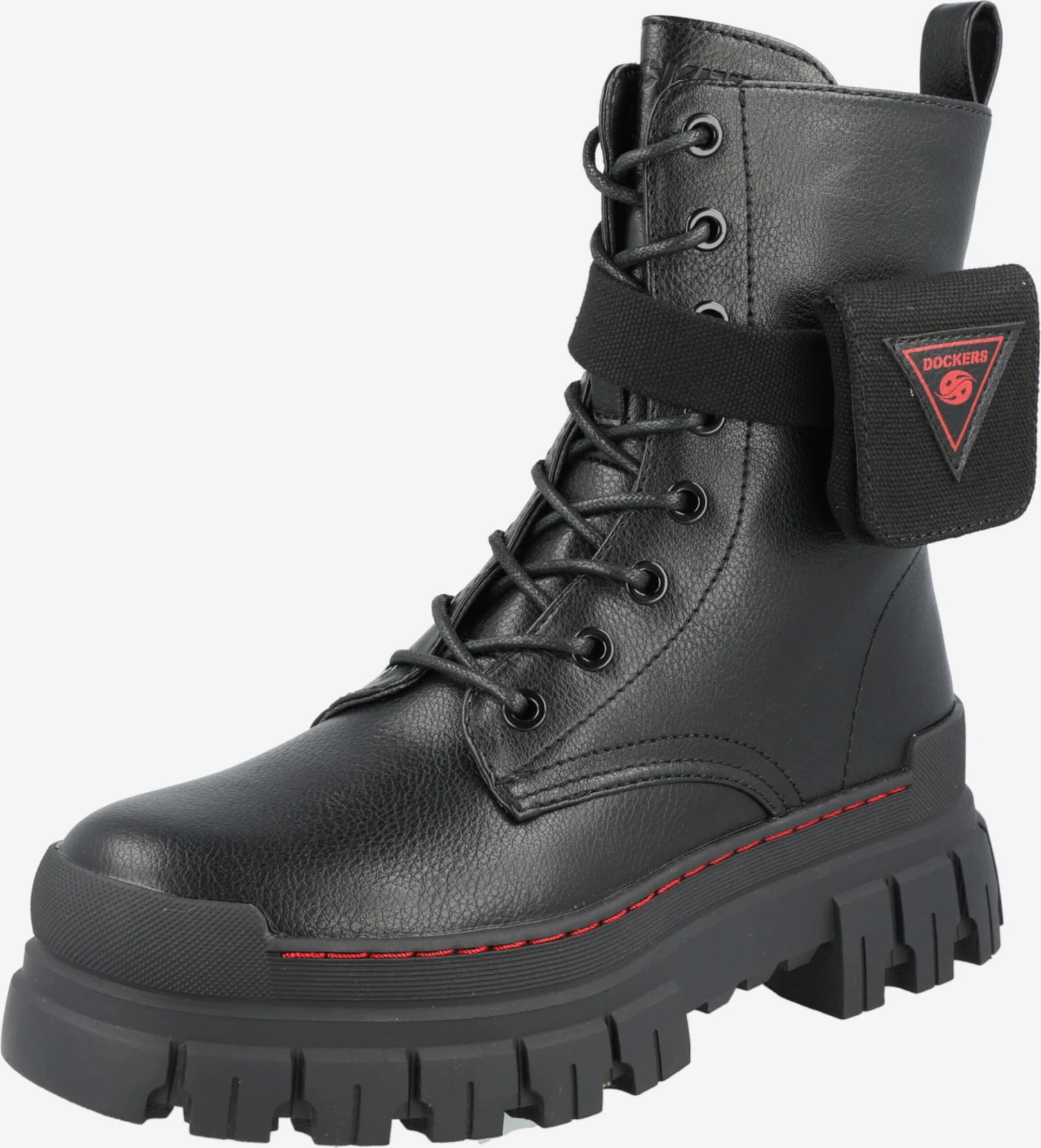 Dockers By Gerli Enkellaarsjes Veterlaarsjes Dames Zwart 2 Dockers By Gerli Enkellaarsjes Veterlaarsjes Dames Zwart