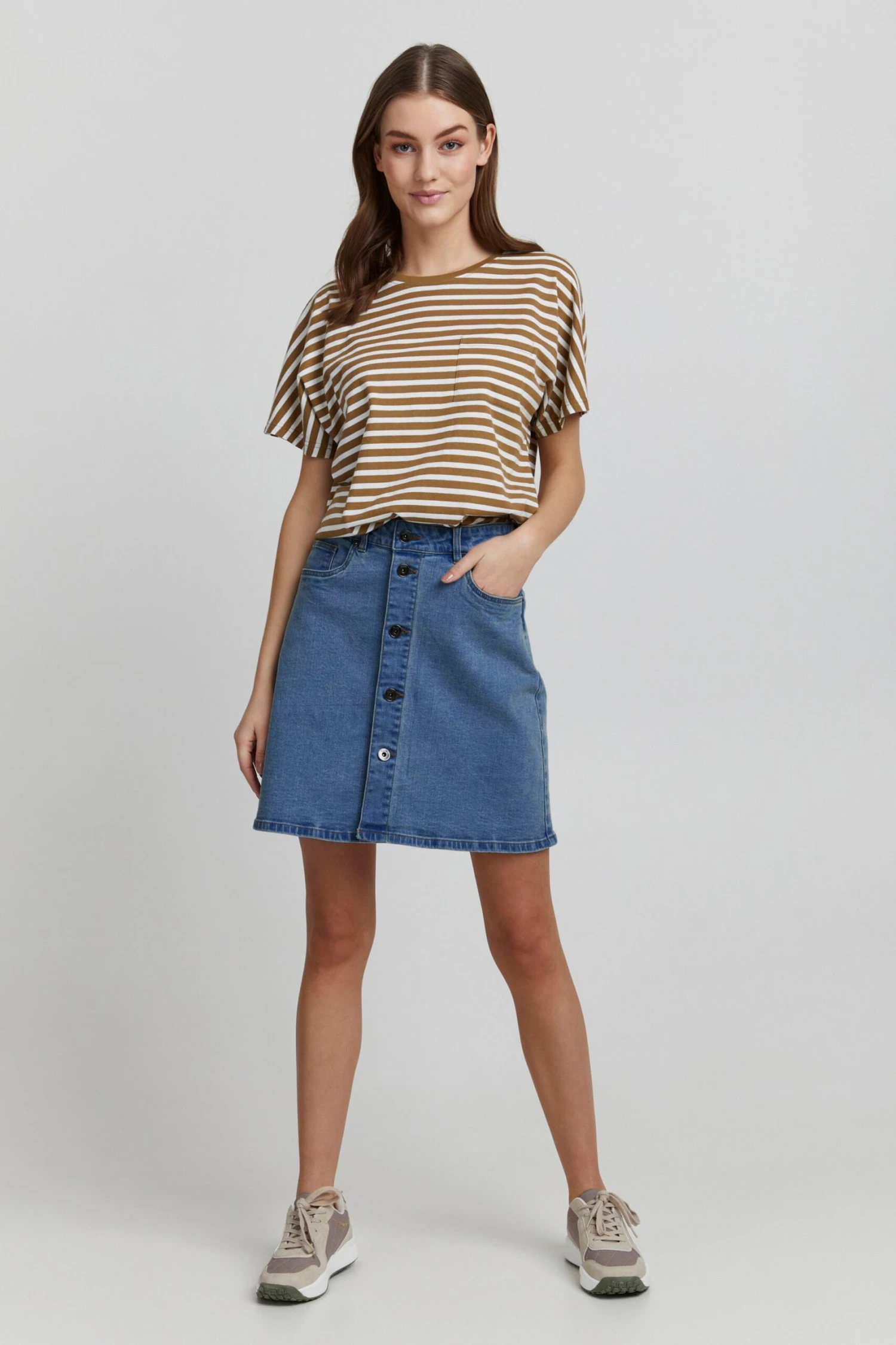 OXMO Mini Rokken Rok FRIGGA Dames Blauw 5 OXMO Mini Rokken Rok FRIGGA Dames Blauw - Afbeelding 3