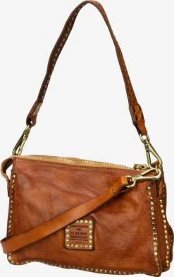 Voorkant 12 Campomaggi Schoudertassen Schoudertas Kura Dames Cognac