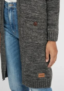 OXMO Vesten Gebreid Vest Dames Grijs / Donkergrijs -Kleding Verkoop 20efbb491162be0f732aca76e23e9677