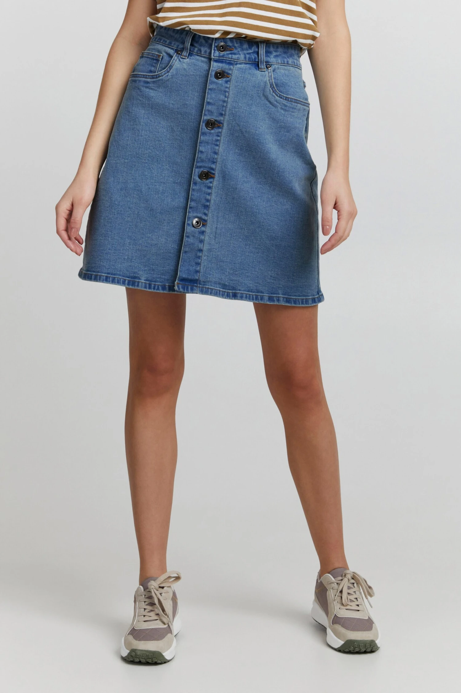 OXMO Mini Rokken Rok FRIGGA Dames Blauw 4 OXMO Mini Rokken Rok FRIGGA Dames Blauw - Afbeelding 2