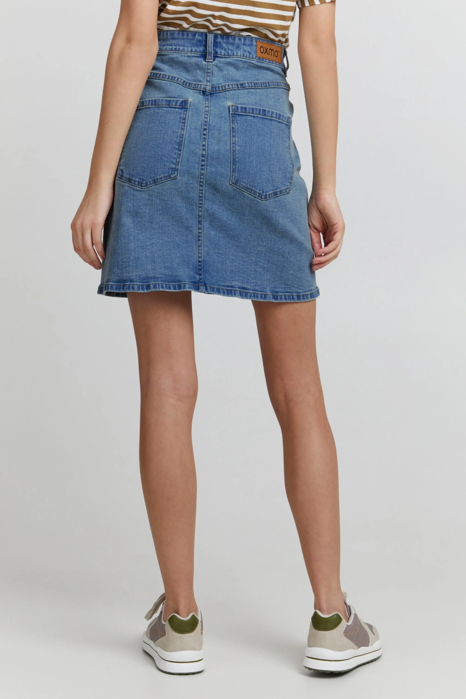 OXMO Mini Rokken Rok FRIGGA Dames Blauw 6 OXMO Mini Rokken Rok FRIGGA Dames Blauw - Afbeelding 4