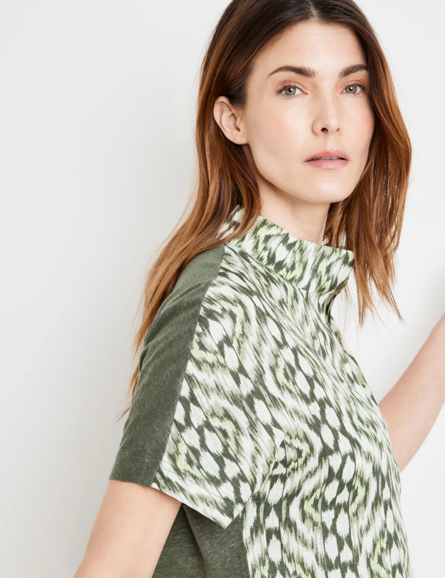 Gerry Weber Blouses Met Korte Mouw Blouse Dames Olijfgroen / Lichtgroen 7 Gerry Weber Blouses Met Korte Mouw Blouse Dames Olijfgroen / Lichtgroen - Afbeelding 5