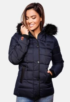 Marikoo Winterjassen Winterjas Unique Dames Nachtblauw -Kleding Verkoop 60c71d63fb55f5570e7b23ff26fb959a