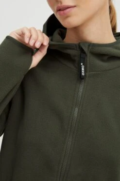 OXMO Outdoor Jassen Fleece Jas FINJA Dames Donkergroen -Kleding Verkoop 67210a1c23f23382a84d7ac96628f9d6