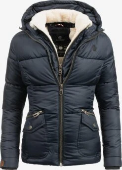 Navahoo Winterjassen Winterjas Megan Dames Donkerblauw