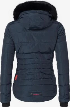 Marikoo Winterjassen Winterjas Lotusblüte Dames Donkerblauw -Kleding Verkoop 781bd3974910bb6b50699f1056564331