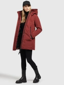 Khujo Winterjassen Winterjas Viona 3 Dames Roestrood -Kleding Verkoop 8831c16c32f5c16c1f5f482608546e47