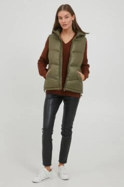 OXMO Bodywarmers Bodywarmer TABITA Dames Olijfgroen -Kleding Verkoop 8b31b31eb9528135aad638e3a4f82b36