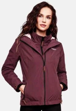 Marikoo Outdoor Jassen Functionele Jas Erdbeere Dames Wijnrood -Kleding Verkoop 8dab0da81ffe5dcc6f79ac47b53e981c