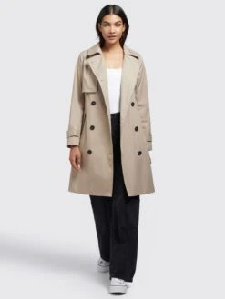 Khujo Trenchcoats Tussenmantel Sarina Dames Lichtbeige -Kleding Verkoop 8e1b2758524b98abc8d007426b47e96e