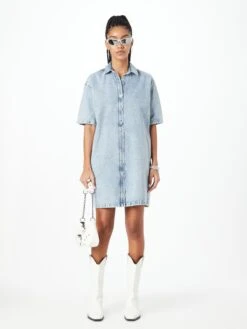 Mustang Blousejurken Blousejurk Perry Dames Blauw -Kleding Verkoop 905ba9f3422c38a4dae49d5933de1f5b