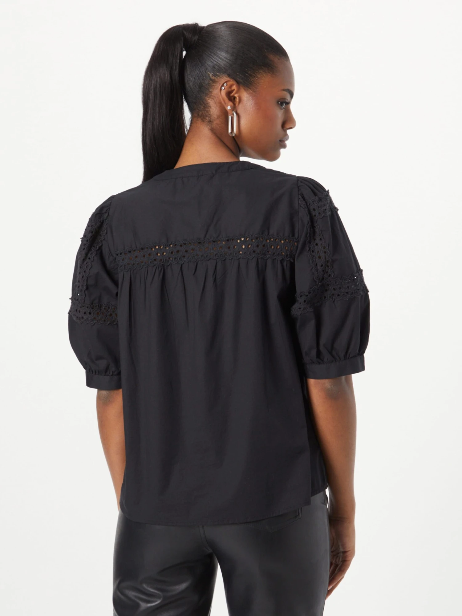 MOSS COPENHAGEN Blouses Met Korte Mouw Blouse Maribel Dames Zwart 6 MOSS COPENHAGEN Blouses Met Korte Mouw Blouse Maribel Dames Zwart - Afbeelding 4