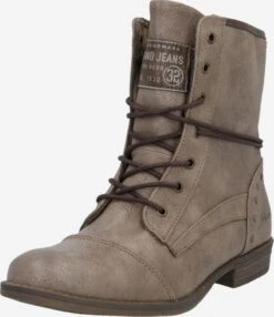 Mustang Enkellaarsjes Veterlaarsjes Dames Beige