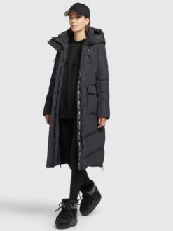 Khujo Wintermantels Wintermantel Elvita Dames Donkerblauw -Kleding Verkoop b6305bead254ce002fd739ecb1ad4095