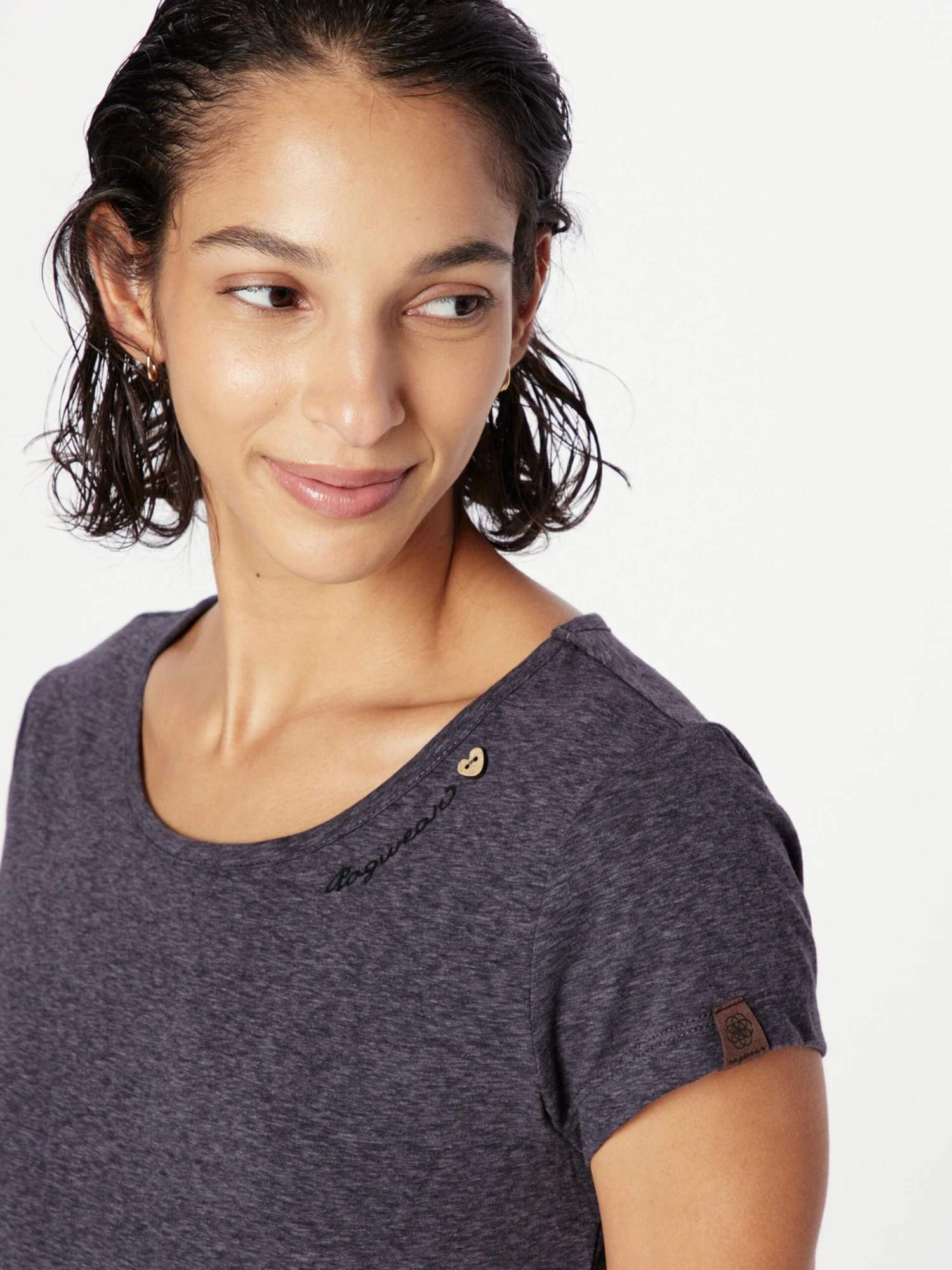 Ragwear T-shirts Shirt MINTT Dames Zwart Gemêleerd 4 Ragwear T-shirts Shirt MINTT Dames Zwart Gemêleerd - Afbeelding 2