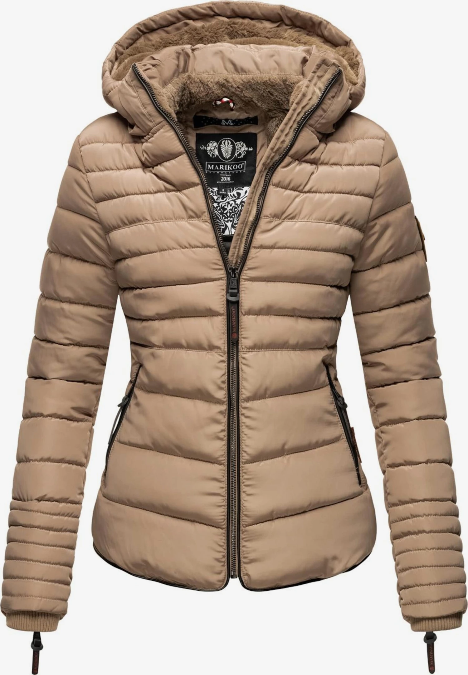 Marikoo Winterjassen Winterjas Amber Dames Beige 3 Marikoo Winterjassen Winterjas Amber Dames Beige