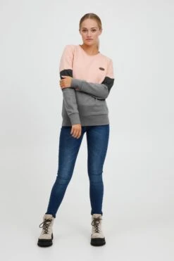 OXMO Sweatshirts Sweatshirt Trine Dames Donkergrijs / Grijs Gemêleerd / Rosa -Kleding Verkoop da834acc9dd9b7407c6ab20d5e2bd7c8