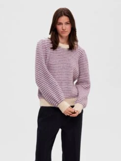 Selected Femme Fijngebreide Truien Trui MOLA MIA Dames Beige -Kleding Verkoop e2a434afc8792f9ae928f02b1ab4ece6