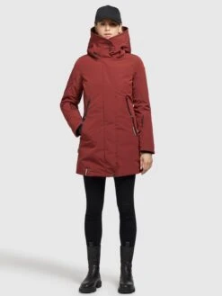 Khujo Winterjassen Winterjas Viona 3 Dames Roestrood -Kleding Verkoop ef071a5229469557b31ab3558c3a0edb