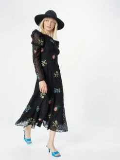 WAREHOUSE Cocktailjurken Cocktailjurk William Morris Dames Zwart -Kleding Verkoop f23d82d6b56e2eb68236667624a27084