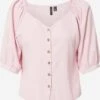 Vero Moda Blouses Met Korte Mouw Blouse VMASTIMILO Dames Rosa -Kleding Verkoop f6ffb4ad9fa713d4100f29ae4666fad4